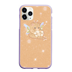 Чехол iPhone 11 Pro матовый Котёнок с крыльями, цвет: 3D-светло-сиреневый