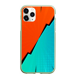 Чехол iPhone 11 Pro матовый Геометрическая композиция Fashion trend, цвет: 3D-салатовый