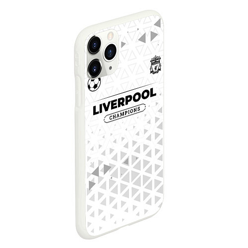 Чехол iPhone 11 Pro матовый Liverpool Champions Униформа / 3D-Белый – фото 2