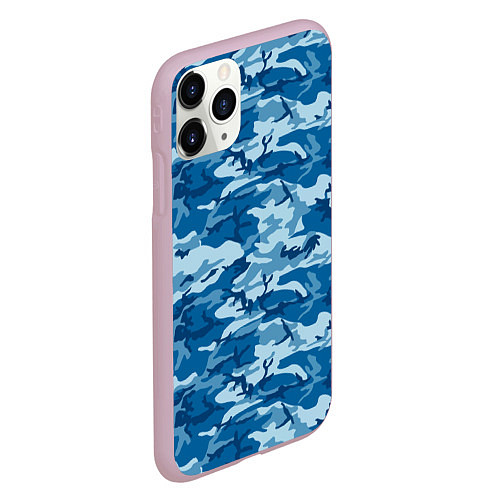 Чехол iPhone 11 Pro матовый Камуфляж морской / 3D-Розовый – фото 2