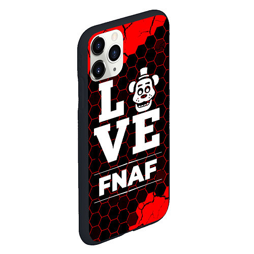 Чехол iPhone 11 Pro матовый FNAF Love Классика / 3D-Черный – фото 2