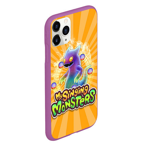 Чехол iPhone 11 Pro матовый My Singing Monsters Вужас / 3D-Фиолетовый – фото 2