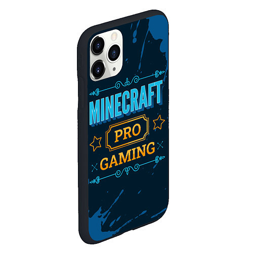 Чехол iPhone 11 Pro матовый Игра Minecraft: PRO Gaming / 3D-Черный – фото 2