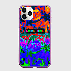 Чехол iPhone 11 Pro матовый Game time Абстрактный пятнистый узор, цвет: 3D-фиолетовый