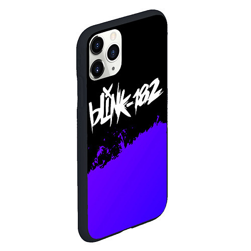 Чехол iPhone 11 Pro матовый Blink 182 Purple Grunge / 3D-Черный – фото 2