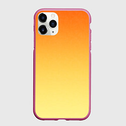 Чехол iPhone 11 Pro матовый Оранжевый, желтый градиент, цвет: 3D-малиновый