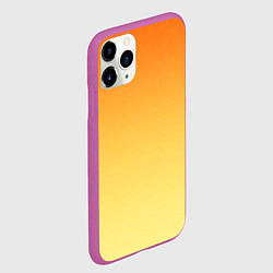 Чехол iPhone 11 Pro матовый Оранжевый, желтый градиент, цвет: 3D-фиолетовый — фото 2