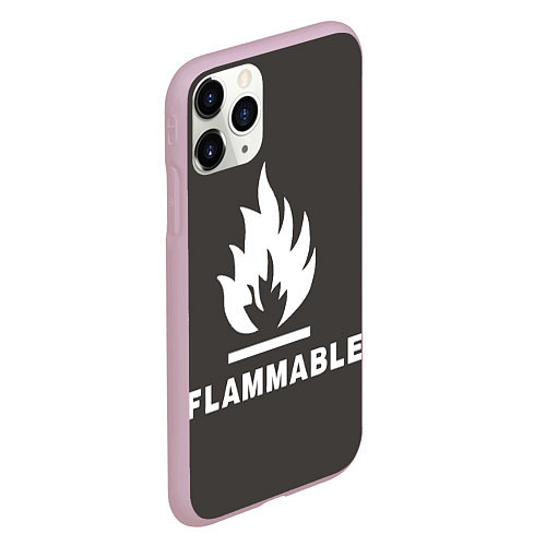 Чехол iPhone 11 Pro матовый Flammable / 3D-Розовый – фото 2