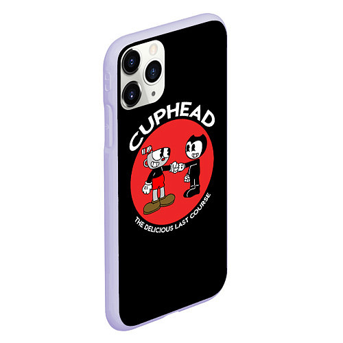Чехол iPhone 11 Pro матовый Cuphead & Bendy / 3D-Светло-сиреневый – фото 2