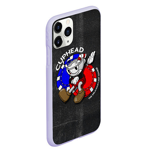 Чехол iPhone 11 Pro матовый Персонаж Cuphead / 3D-Светло-сиреневый – фото 2