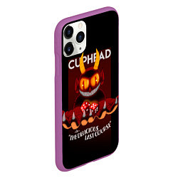 Чехол iPhone 11 Pro матовый Дьявол Cuphead, цвет: 3D-фиолетовый — фото 2