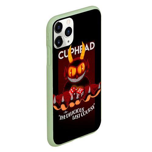 Чехол iPhone 11 Pro матовый Дьявол Cuphead / 3D-Салатовый – фото 2