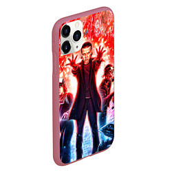 Чехол iPhone 11 Pro матовый Stranger Things Странные Дела, цвет: 3D-малиновый — фото 2