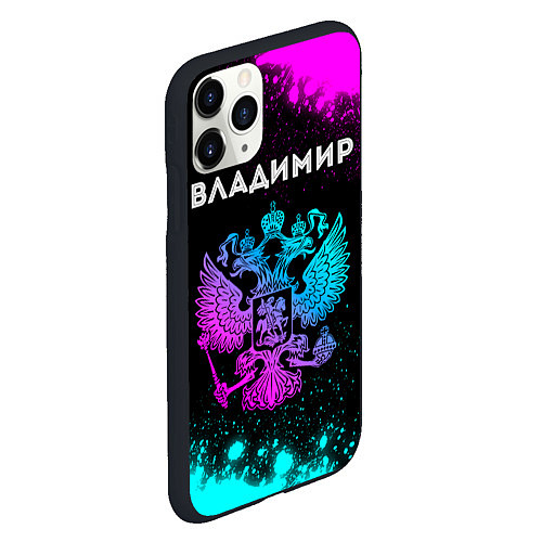 Чехол iPhone 11 Pro матовый Владимир Россия / 3D-Черный – фото 2