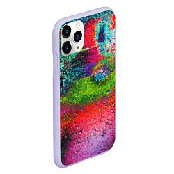 Чехол iPhone 11 Pro матовый Pointillism Art Fashion trend, цвет: 3D-светло-сиреневый — фото 2