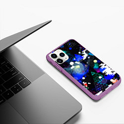 Чехол iPhone 11 Pro матовый Avant-garde futuristic composition, цвет: 3D-фиолетовый — фото 2
