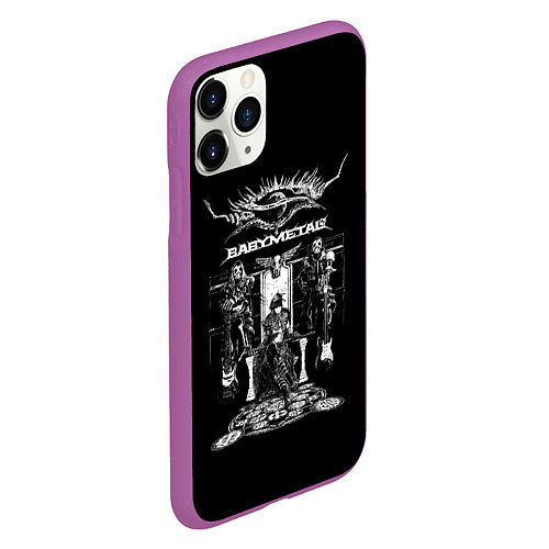 Чехол iPhone 11 Pro матовый BABYMETAL Throne / 3D-Фиолетовый – фото 2