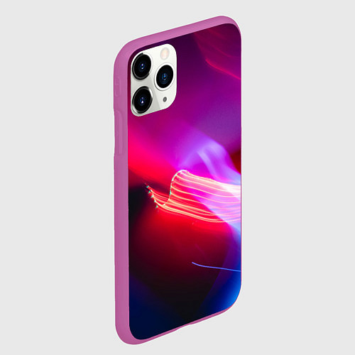 Чехол iPhone 11 Pro матовый Неоновая палитра цветов - Красный / 3D-Фиолетовый – фото 2