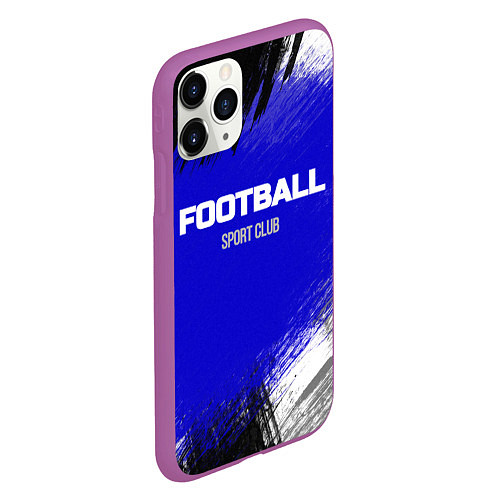 Чехол iPhone 11 Pro матовый Sports club FOOTBALL / 3D-Фиолетовый – фото 2