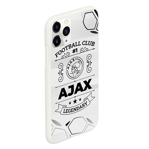 Чехол iPhone 11 Pro матовый Ajax Football Club Number 1 Legendary / 3D-Белый – фото 2
