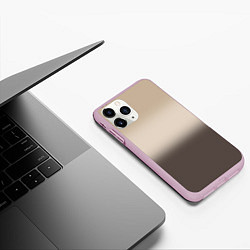 Чехол iPhone 11 Pro матовый Gradient in warm brown tones, цвет: 3D-розовый — фото 2