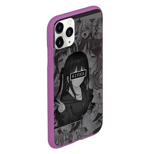 Чехол iPhone 11 Pro матовый Hiкка / 3D-Фиолетовый – фото 2
