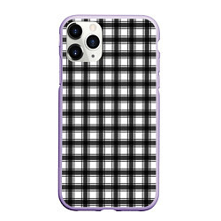 Чехол iPhone 11 Pro матовый Black and white trendy checkered pattern