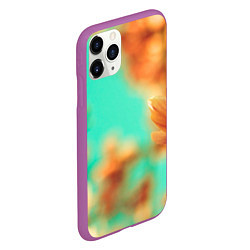 Чехол iPhone 11 Pro матовый Цветы - арт, цвет: 3D-фиолетовый — фото 2