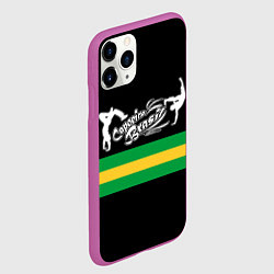 Чехол iPhone 11 Pro матовый Капоэйра, цвет: 3D-фиолетовый — фото 2