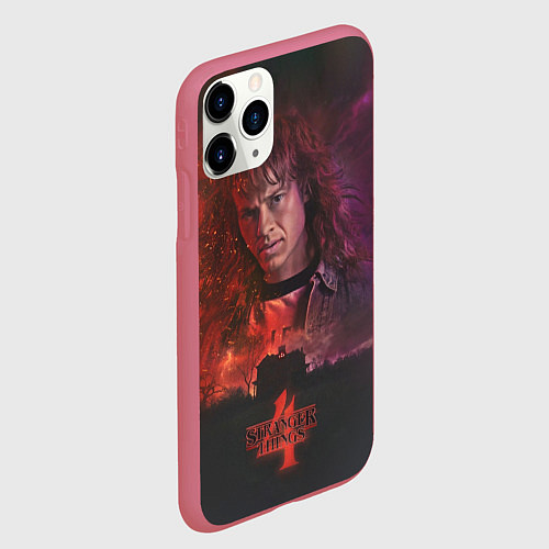 Чехол iPhone 11 Pro матовый EDDIE MUNSON STRANGER THINGS 4 / 3D-Малиновый – фото 2