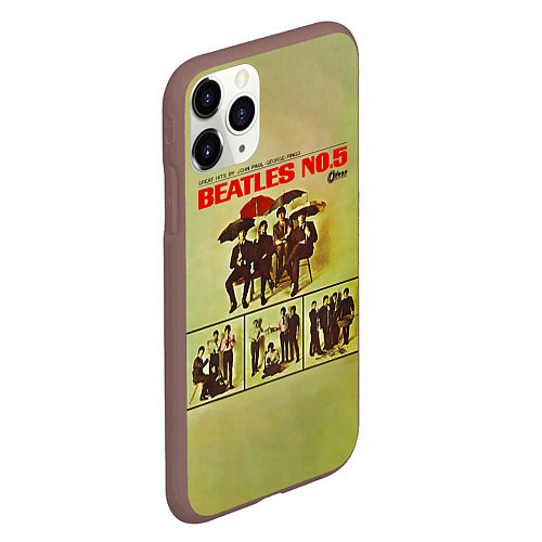 Чехол iPhone 11 Pro матовый Beatles N0 5 / 3D-Коричневый – фото 2