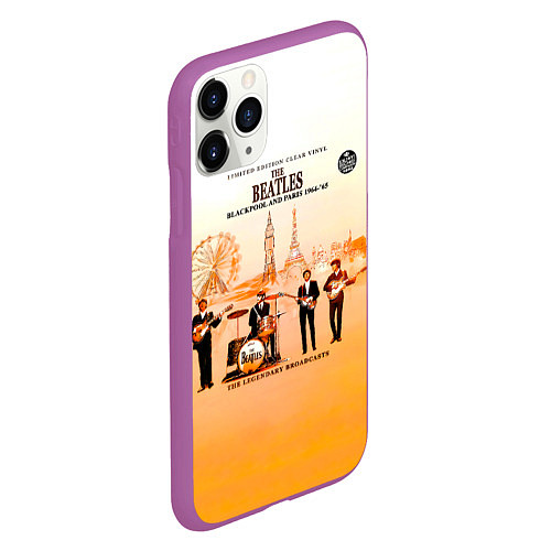 Чехол iPhone 11 Pro матовый The Beatles Blackpool And Paris 1964-65 / 3D-Фиолетовый – фото 2