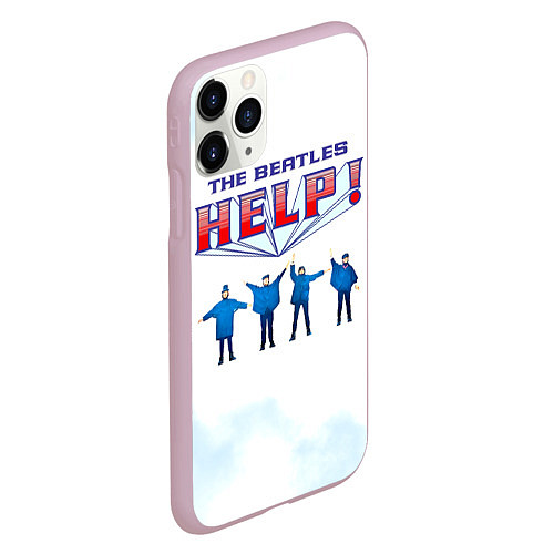 Чехол iPhone 11 Pro матовый The Beatles Help! / 3D-Розовый – фото 2