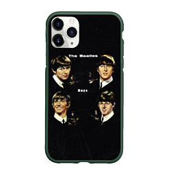 Чехол iPhone 11 Pro матовый The Beatles Boys, цвет: 3D-темно-зеленый