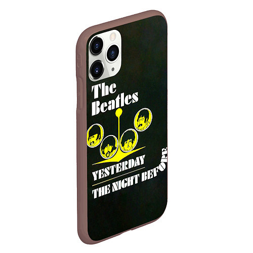 Чехол iPhone 11 Pro матовый The Beatles YESTERDAY THE NIGHT BEFORE / 3D-Коричневый – фото 2