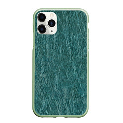Чехол iPhone 11 Pro матовый Зелёная кожа, цвет: 3D-салатовый