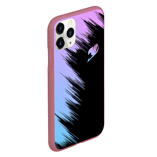 Чехол iPhone 11 Pro матовый Хвост феи - neon / 3D-Малиновый – фото 2