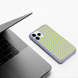 Чехол iPhone 11 Pro матовый Геометрия абстракция, цвет: 3D-светло-сиреневый — фото 2