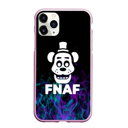 Чехол iPhone 11 Pro матовый Five Nights At Freddys - огонь неон