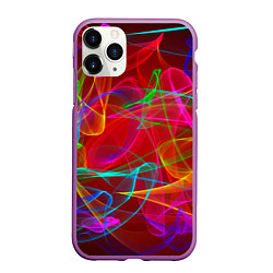 Чехол iPhone 11 Pro матовый Colored smoke, цвет: 3D-фиолетовый