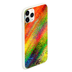 Чехол iPhone 11 Pro матовый Rainbow inclusions, цвет: 3D-белый — фото 2