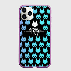Чехол iPhone 11 Pro матовый Stray Киберпанк, цвет: 3D-фиолетовый
