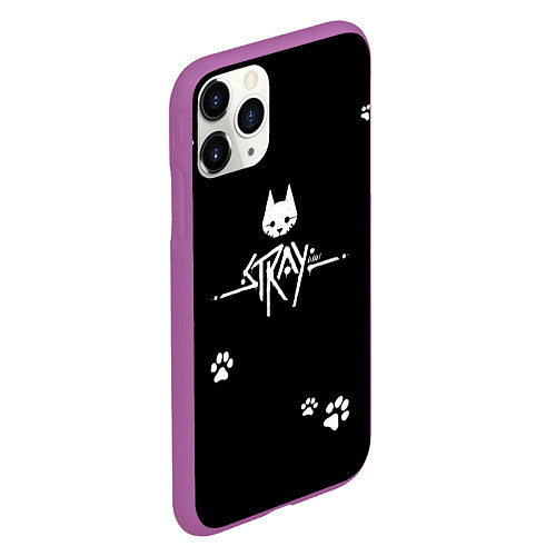 Чехол iPhone 11 Pro матовый Stray / 3D-Фиолетовый – фото 2