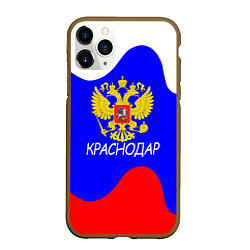 Чехол iPhone 11 Pro матовый Краснодар - ГЕРБ, цвет: 3D-коричневый