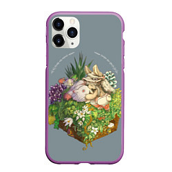 Чехол iPhone 11 Pro матовый Наначи и Митти из аниме Made in Abyss, цвет: 3D-фиолетовый