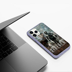 Чехол iPhone 11 Pro матовый Stalker игра, цвет: 3D-светло-сиреневый — фото 2