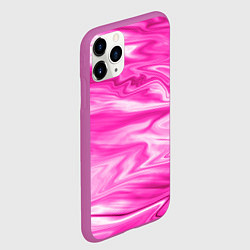 Чехол iPhone 11 Pro матовый Розовая мраморная текстура, цвет: 3D-фиолетовый — фото 2