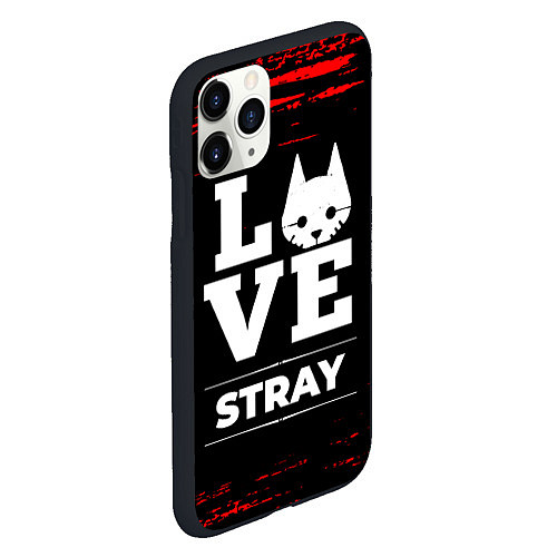 Чехол iPhone 11 Pro матовый Stray Love Классика / 3D-Черный – фото 2