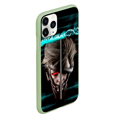 Чехол iPhone 11 Pro матовый Metal Gear Rising Revengeance / 3D-Салатовый – фото 2
