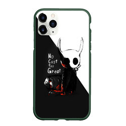 Чехол iPhone 11 Pro матовый Hollow Knight черно-белое, цвет: 3D-темно-зеленый